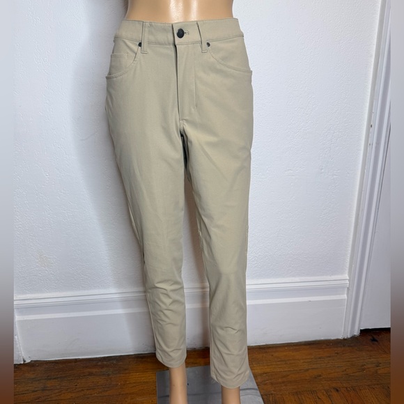 Lululemon ABC Skinny-Fit Pant Warpstreme Men’s Size 29X28 In Trench Light Khaki - Picture 1 of 10